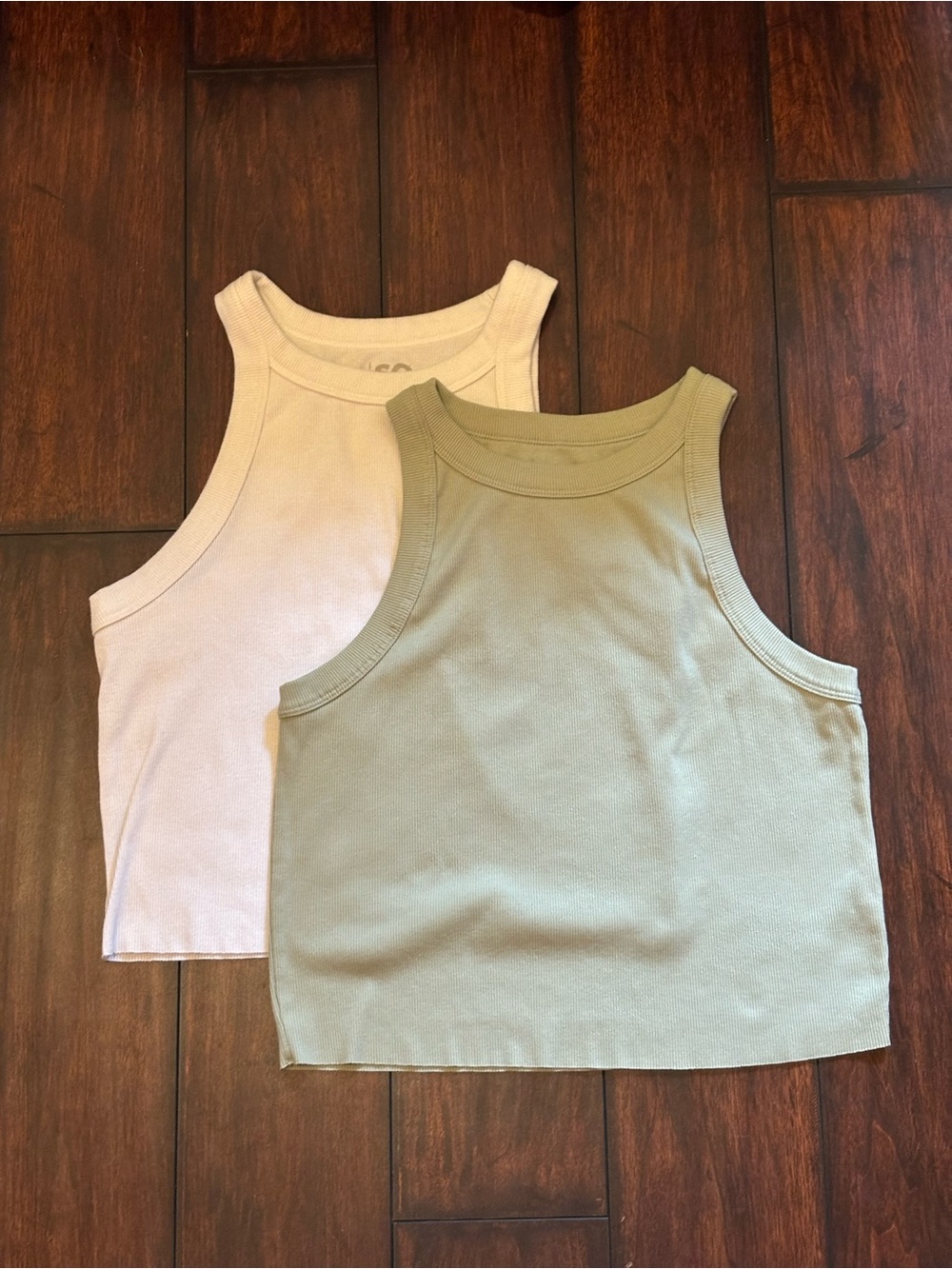 SO Good for Life Ribbed Crop Tank Tops - Set of 2 - XL